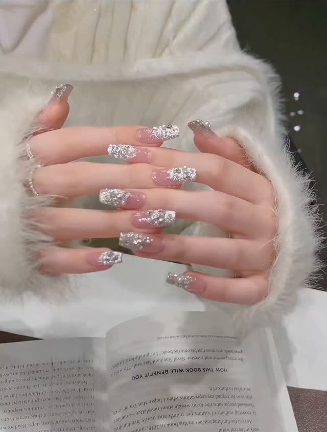Silver Encrusted Coffin nails