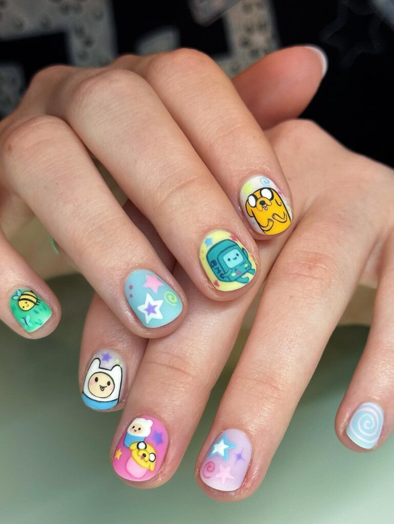 Adventure Time Vibes nails