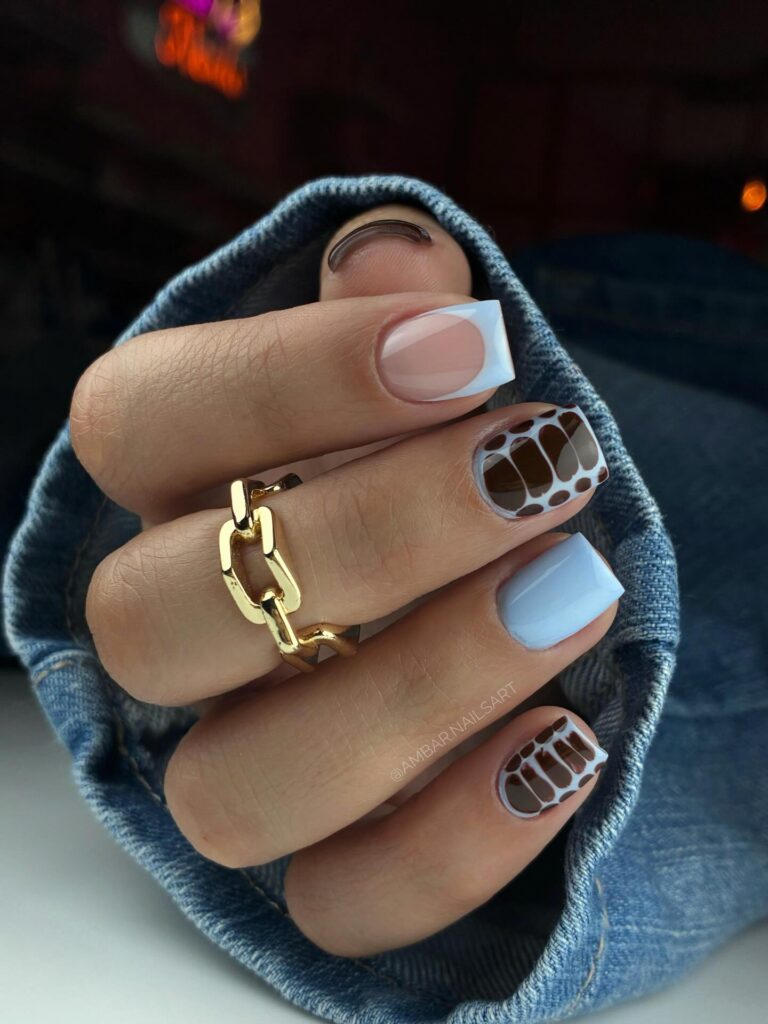 Croc Trio French nails