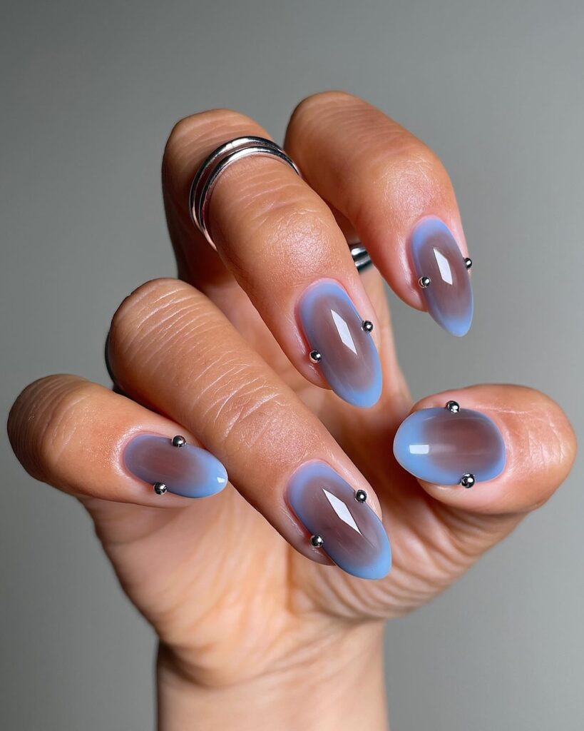 Periwinkle Jelly Beads nails