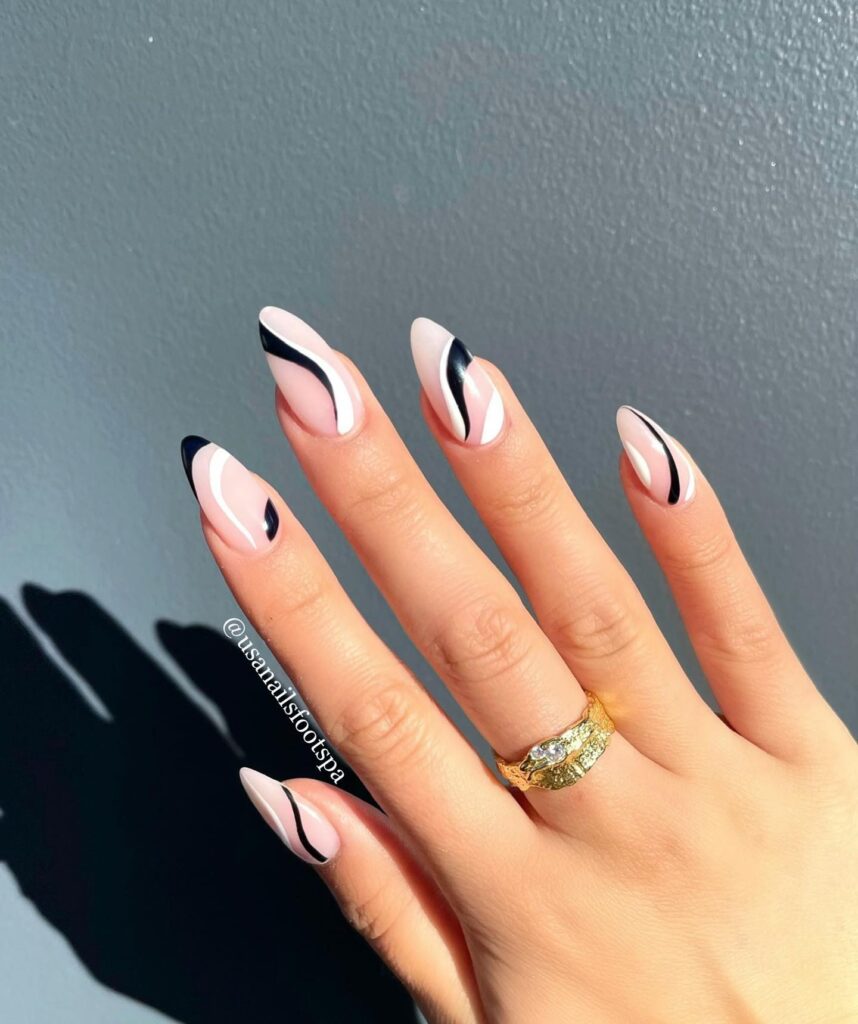 Polka Dot Elegance nails