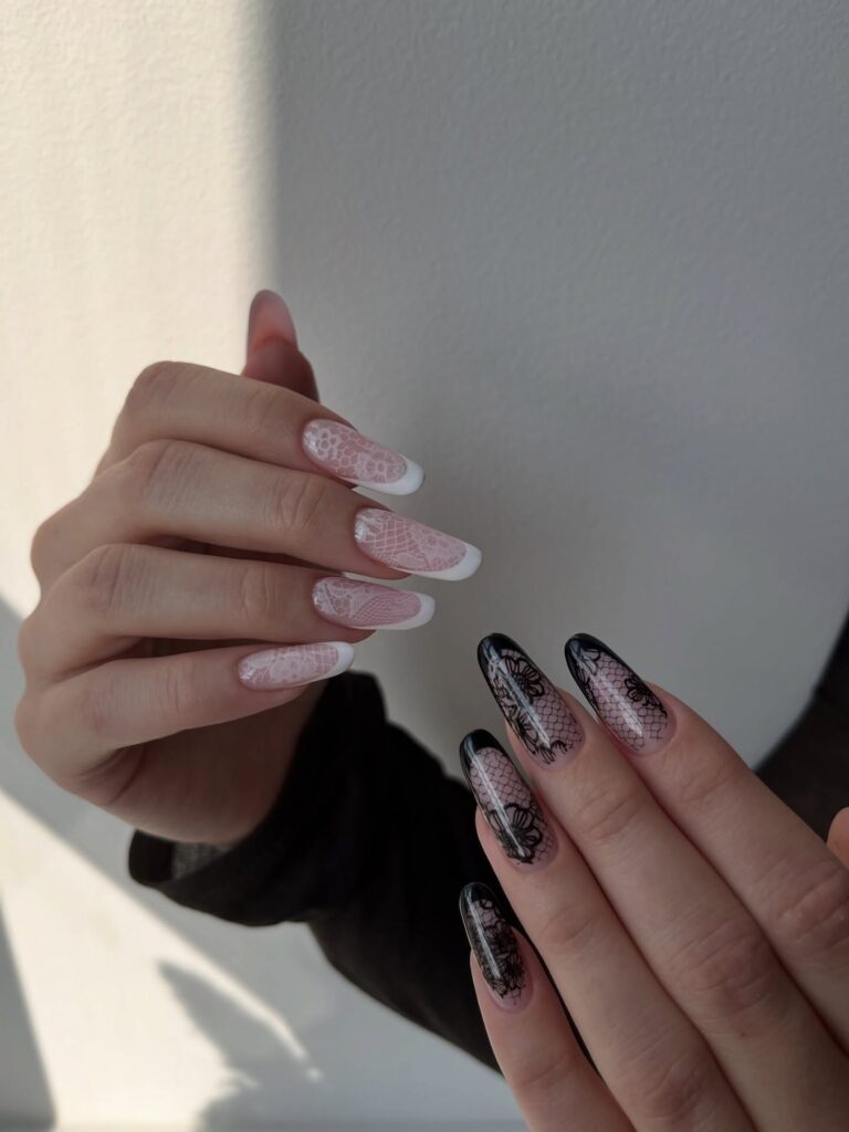 Snowflake Crystal Tips nails