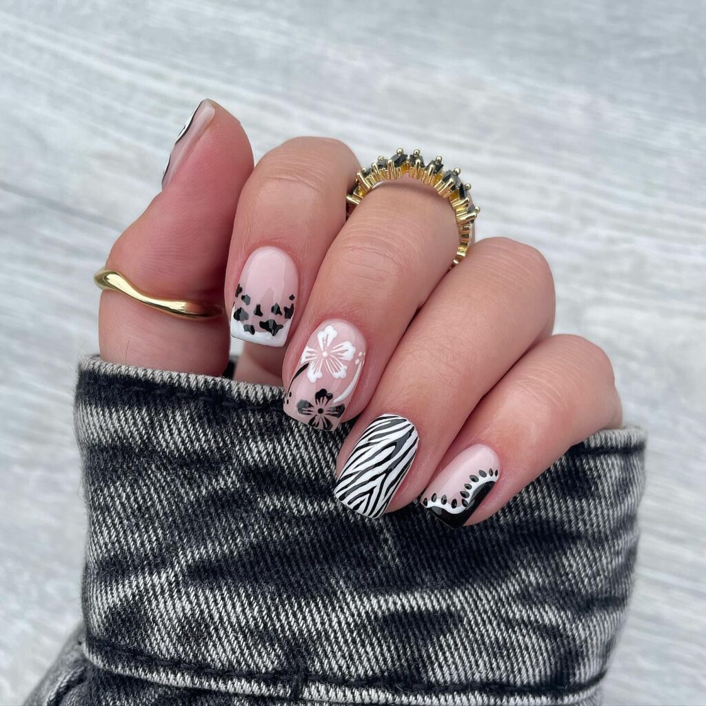 Brushstroke & Gloss nails