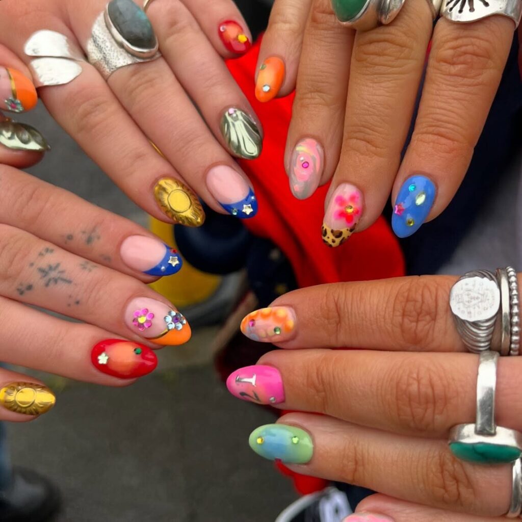 Festival Eclectic Mix nails