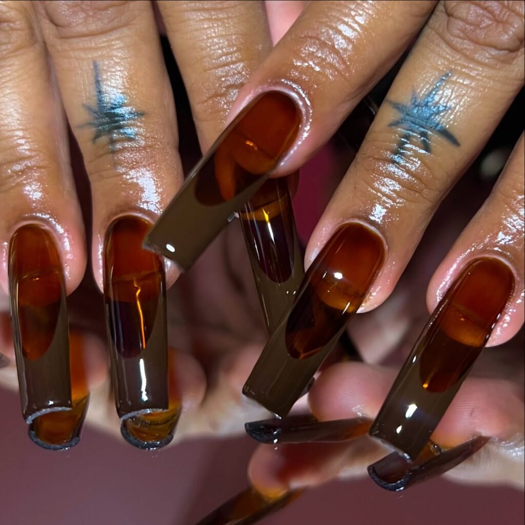 Hot Pink Cat Eye nails