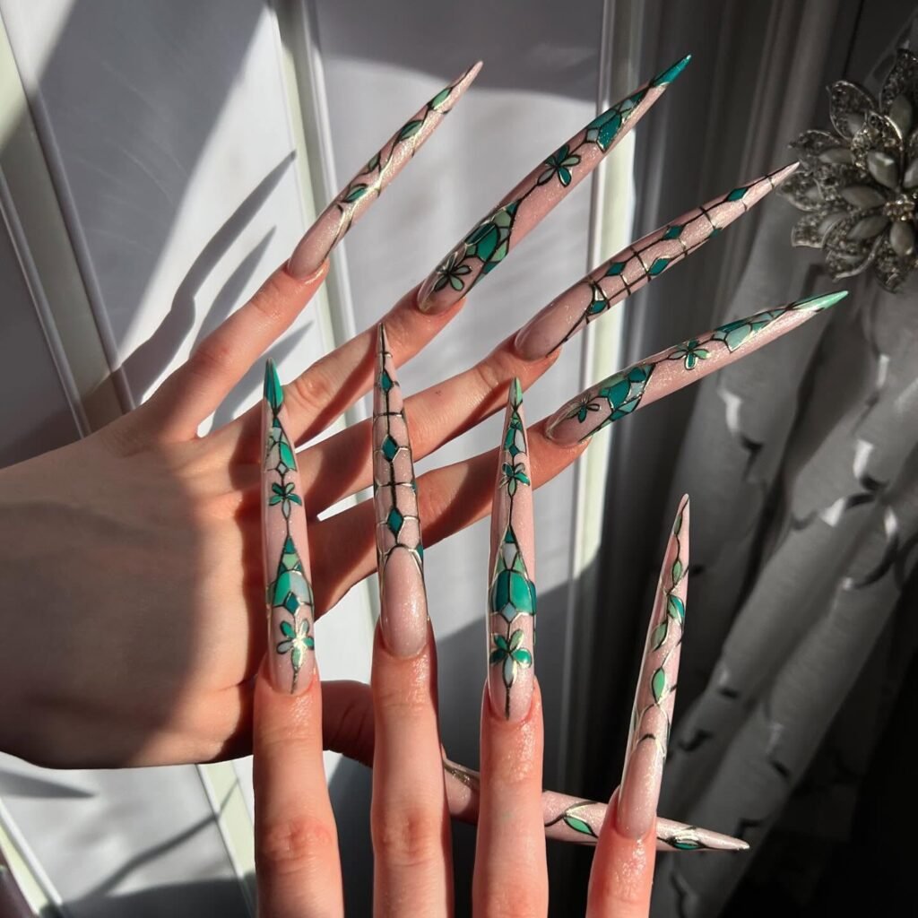 Burnt Caramel Ombre nails