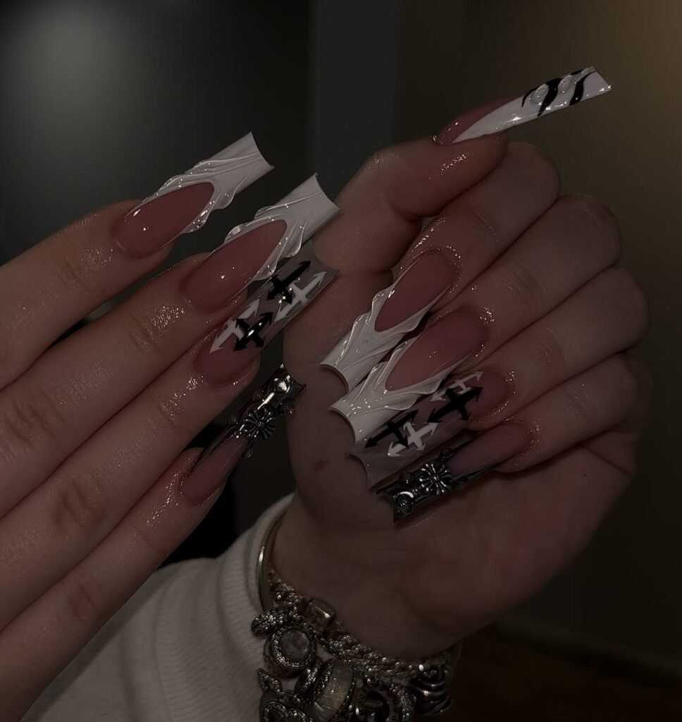 Nude Negative Space nails