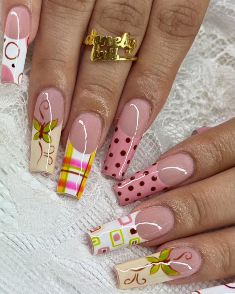 Nude & Rhinestone nails