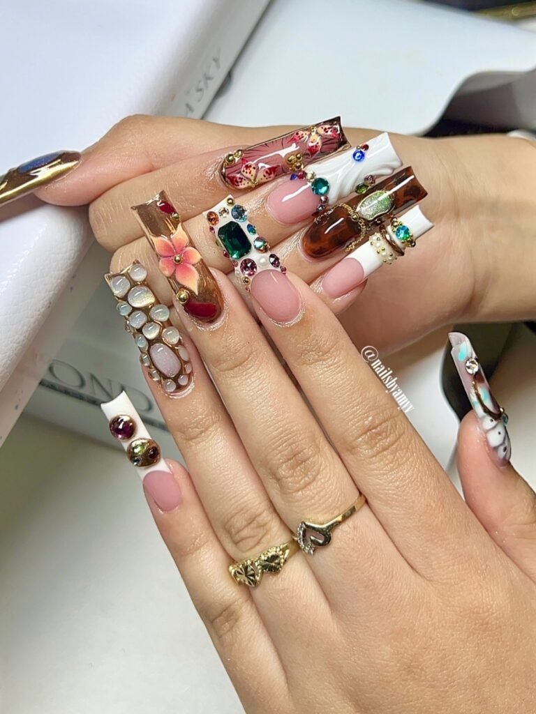 Glazed Almond Drama nails
