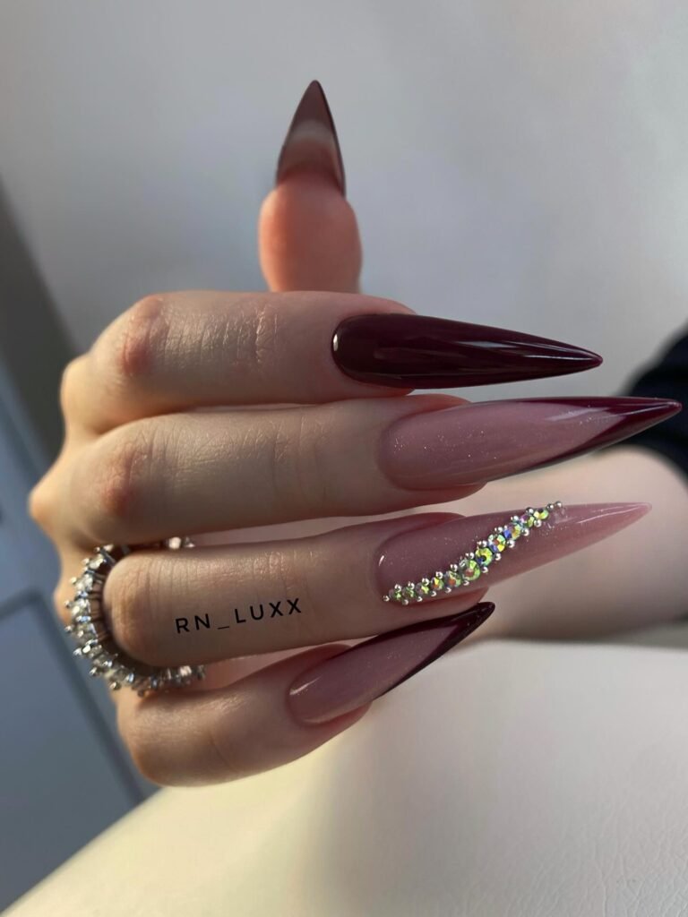 Terracotta Abstract nails