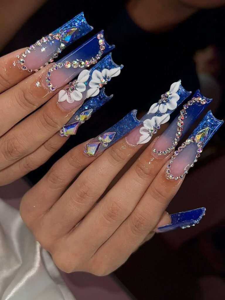 Lace Overlay French nails