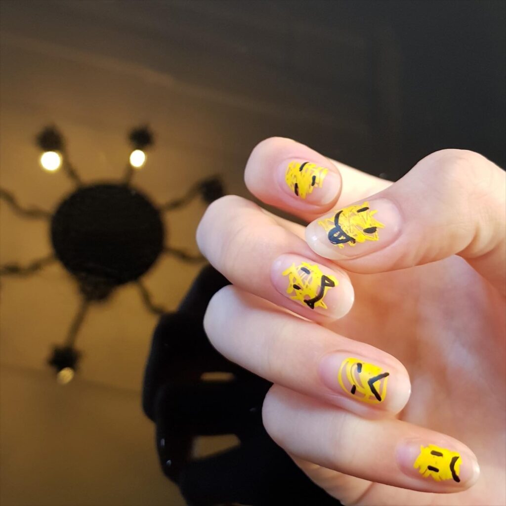 Classic Yellow Icon nails