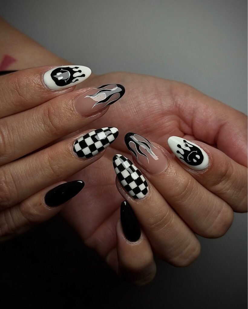 Grunge Plaid Remix nails
