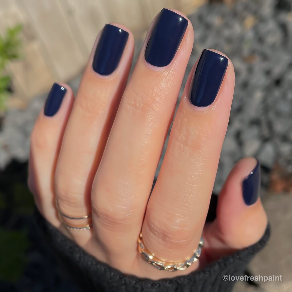 Steel Blue French nails