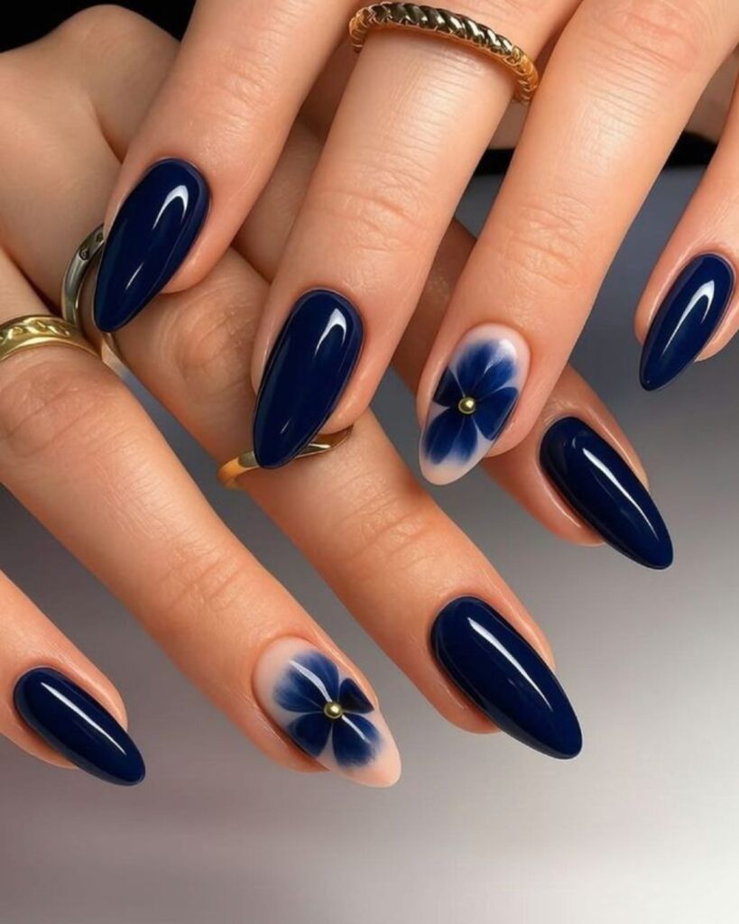 Ocean Gel Square nails