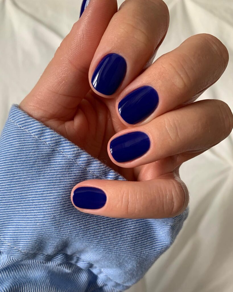 Navy Squoval Set nails