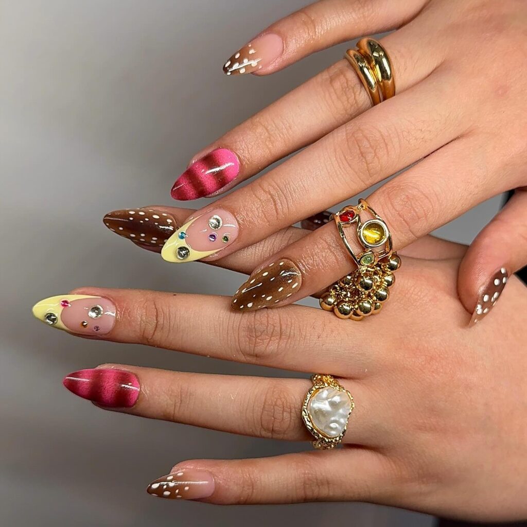 Maximalist Bambi Mix nails