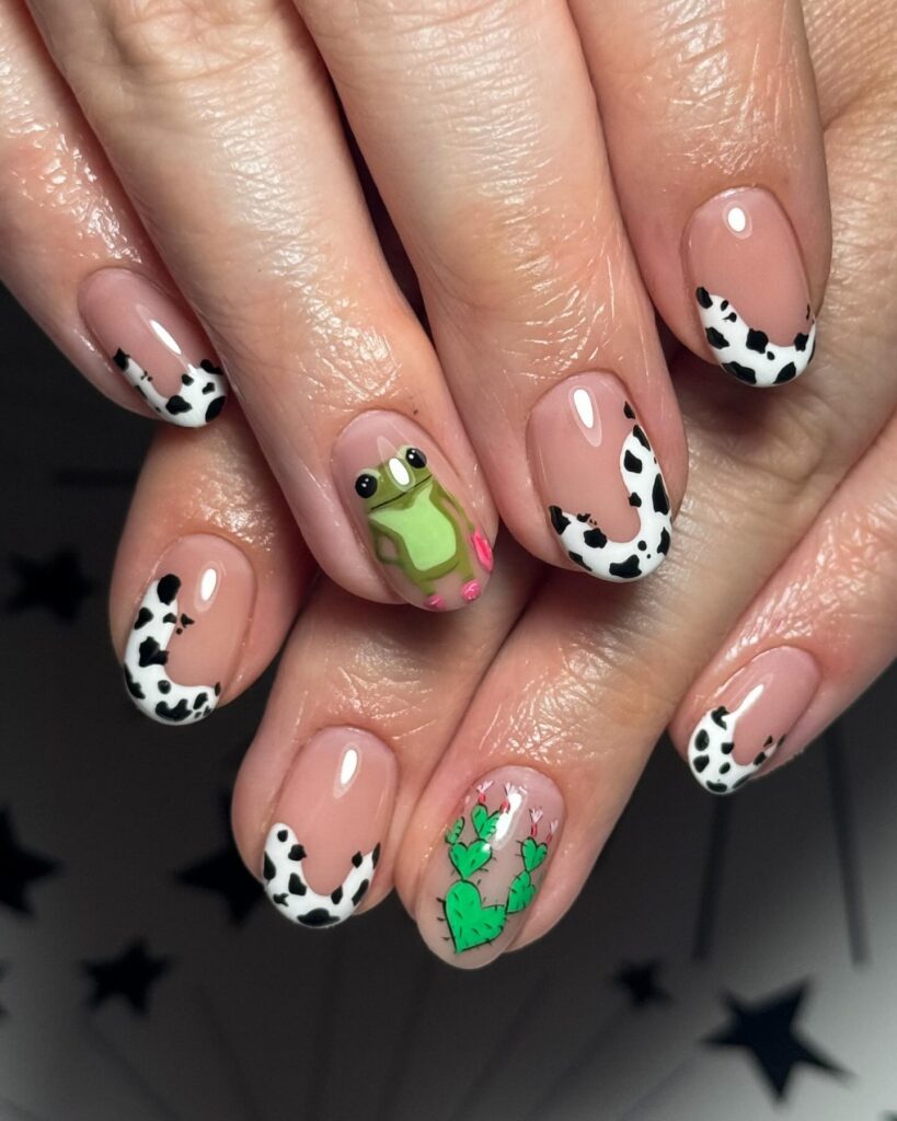 Frog Meets Ranch nails