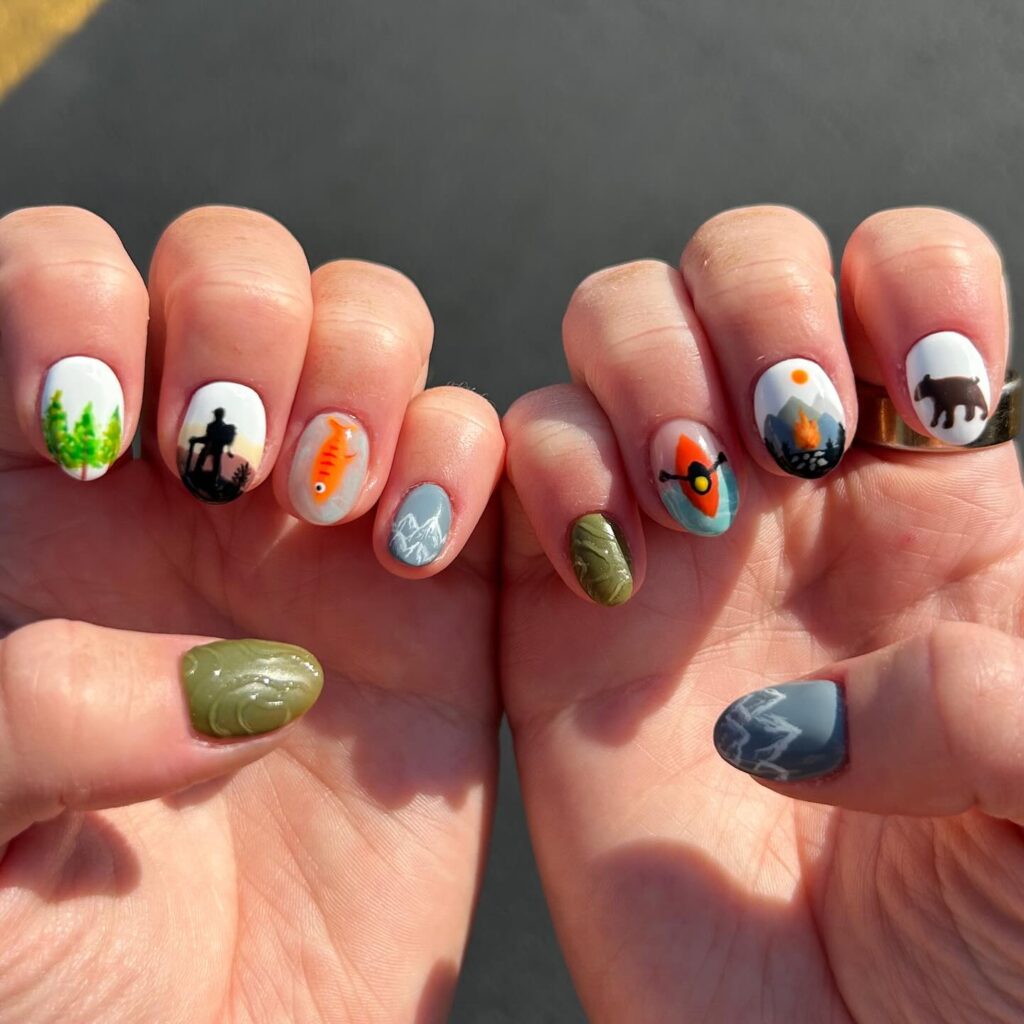 Wild Outdoors Mosaic nails