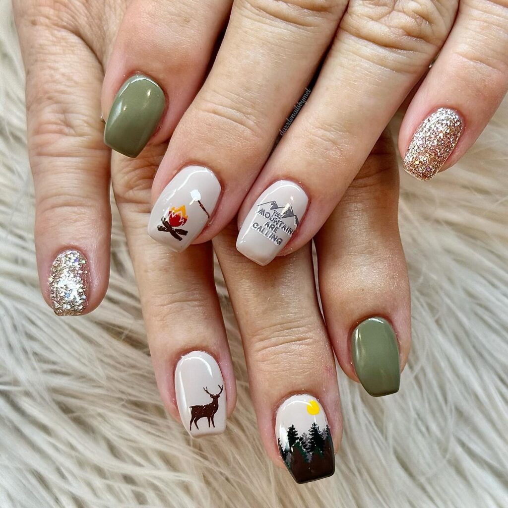 Mountains Are Calling nails