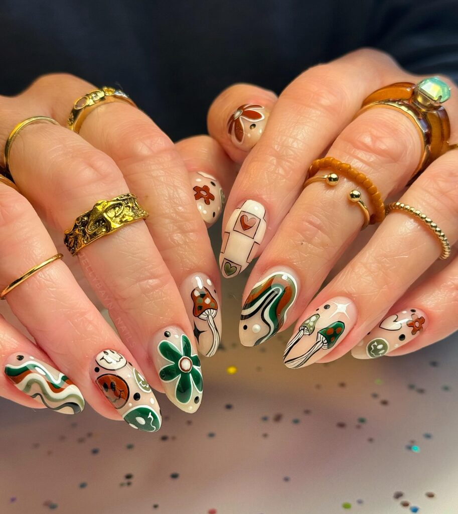 Mushroom Mania nails