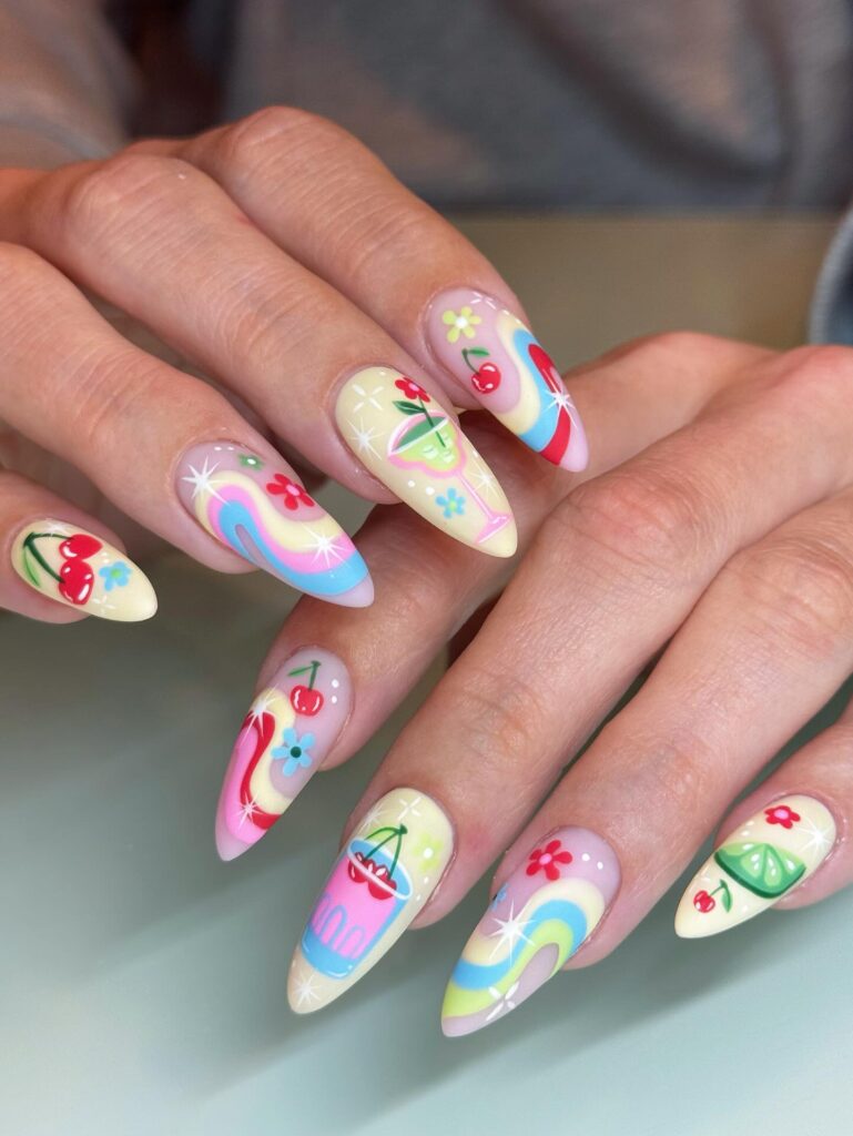 Cherry Cocktail Nails 