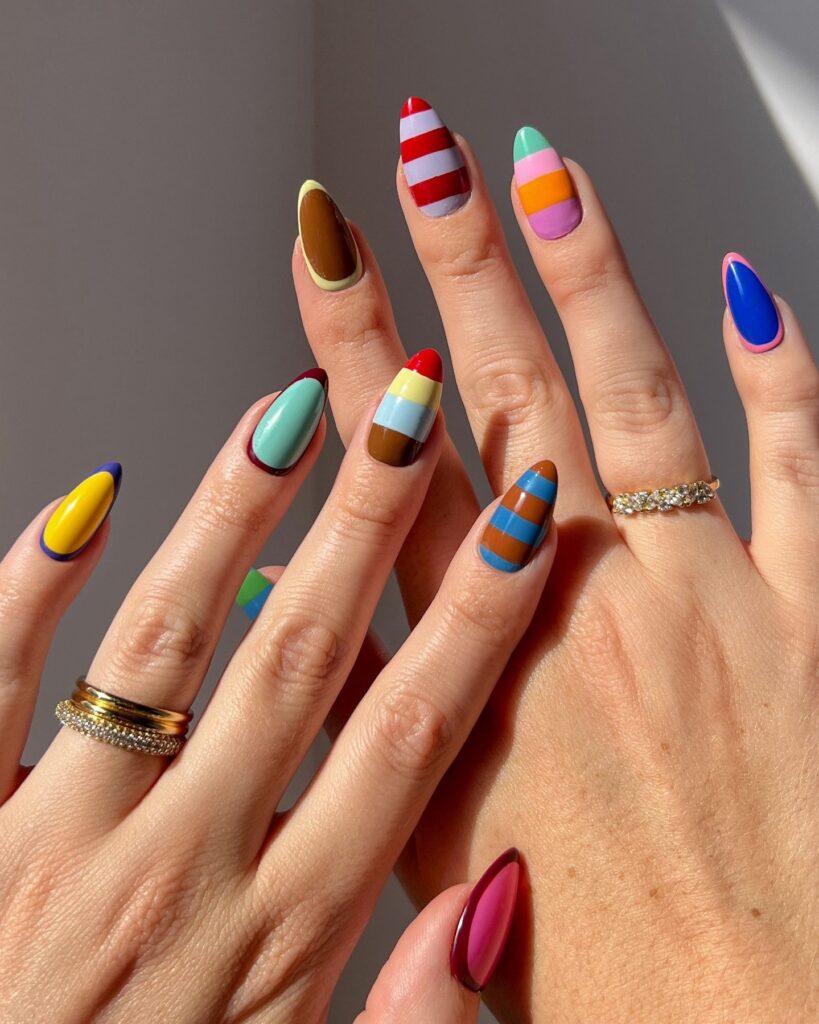 Candy Stripe Palett nails