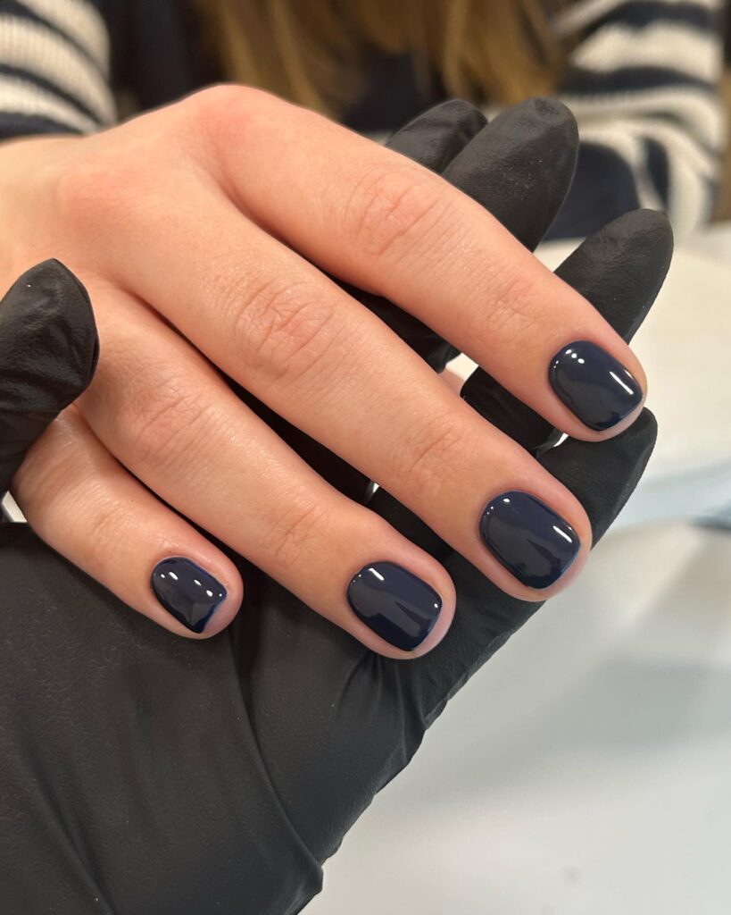 Midnight Mushroom Blue nails