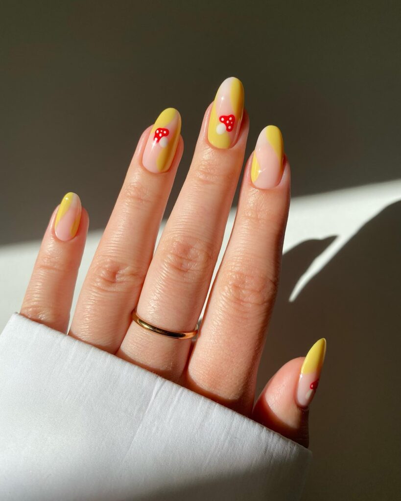 Buttercup French Mushrooms nails