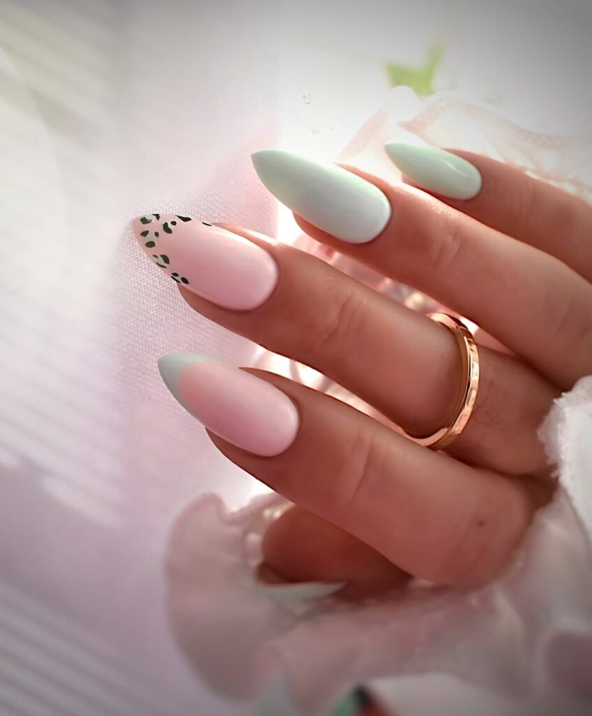 Sage & Blush Matte nails