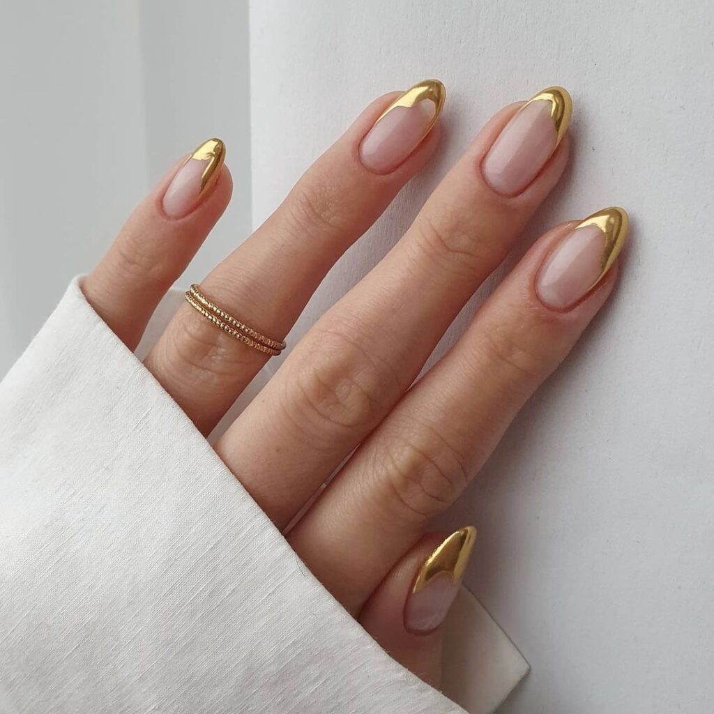 Liquid Gold Tips nails