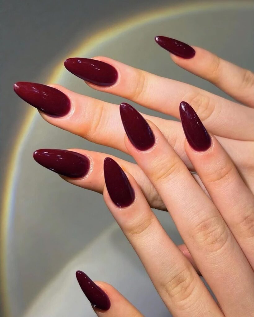Deep Plum Gloss nails