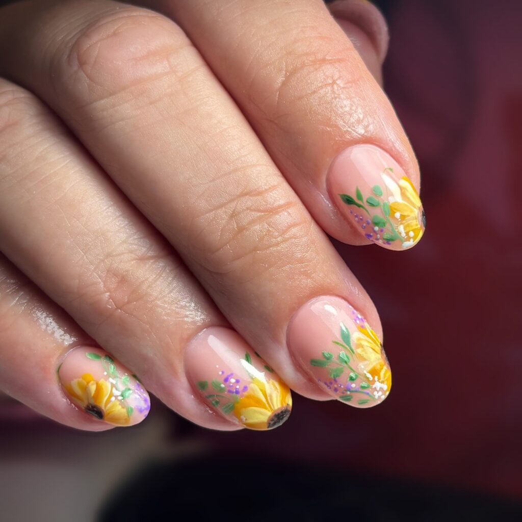 Garden Corner Blooms nails