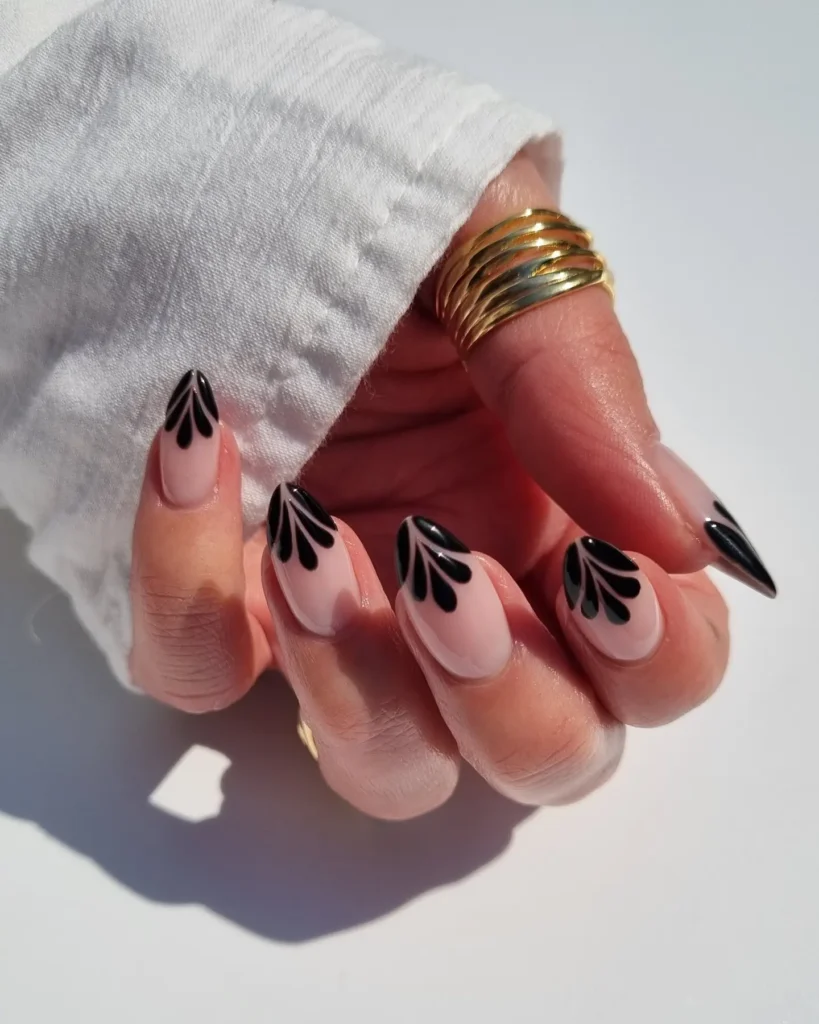 Art Deco Fan Tips nails