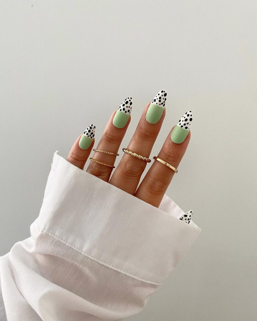 Dalmatian French Tips nails