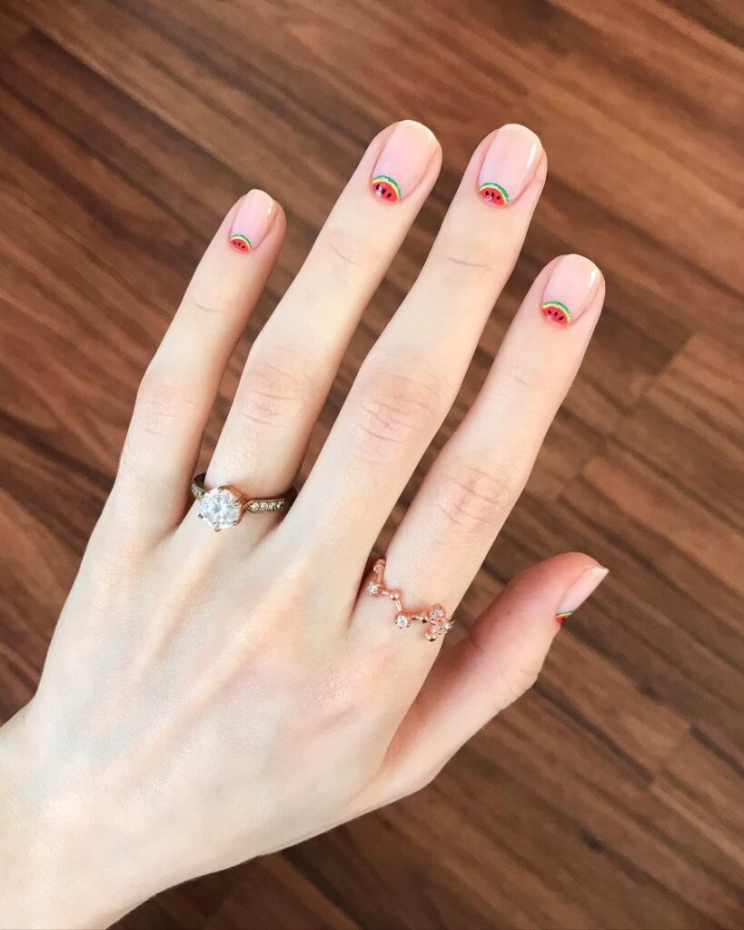 Barely-There Half Moon nails