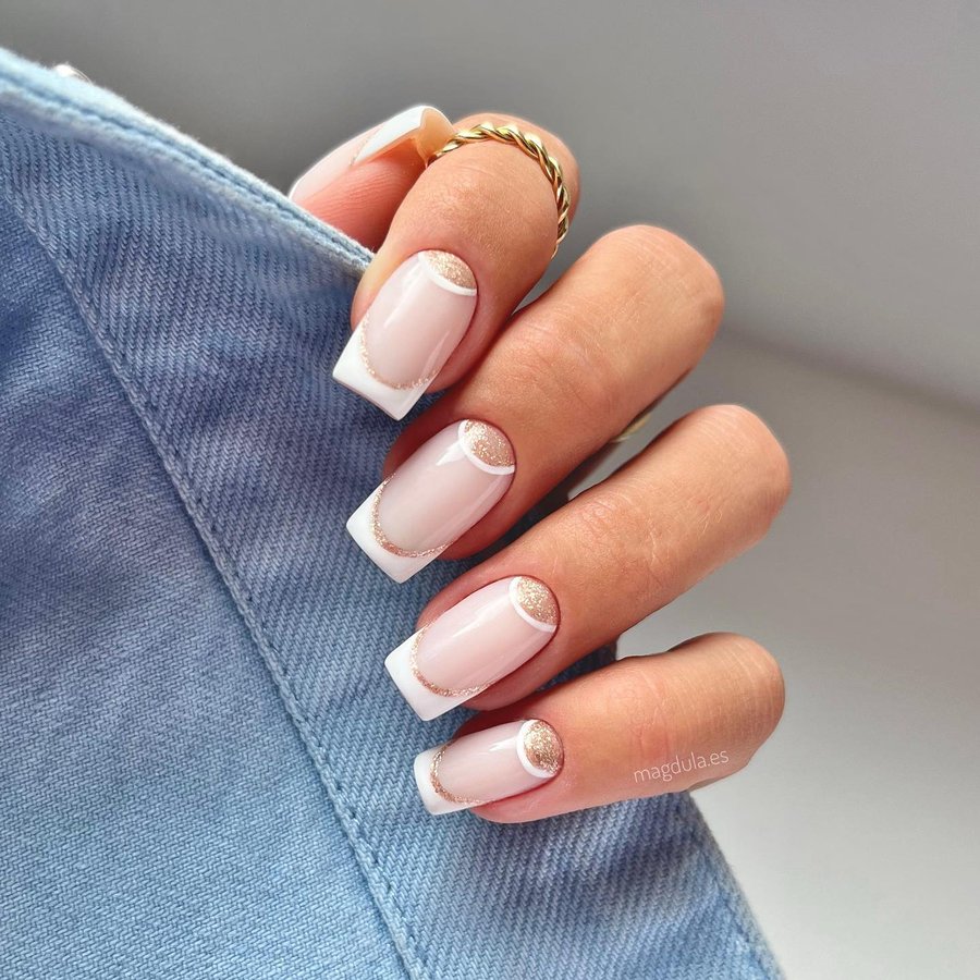 Ivory Half Moon nails