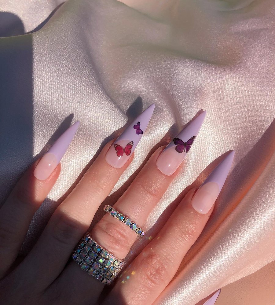 Butterfly Half Tips nails