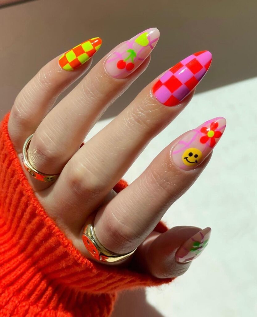 Neon Y2K Fantasy nails