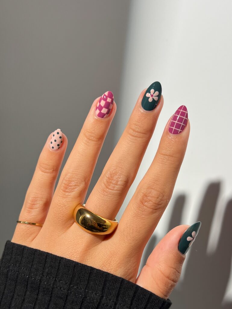 Patchwork Pattern Play nails