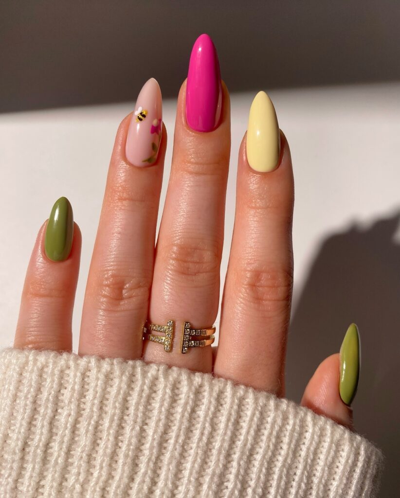 Garden Party Brights nails