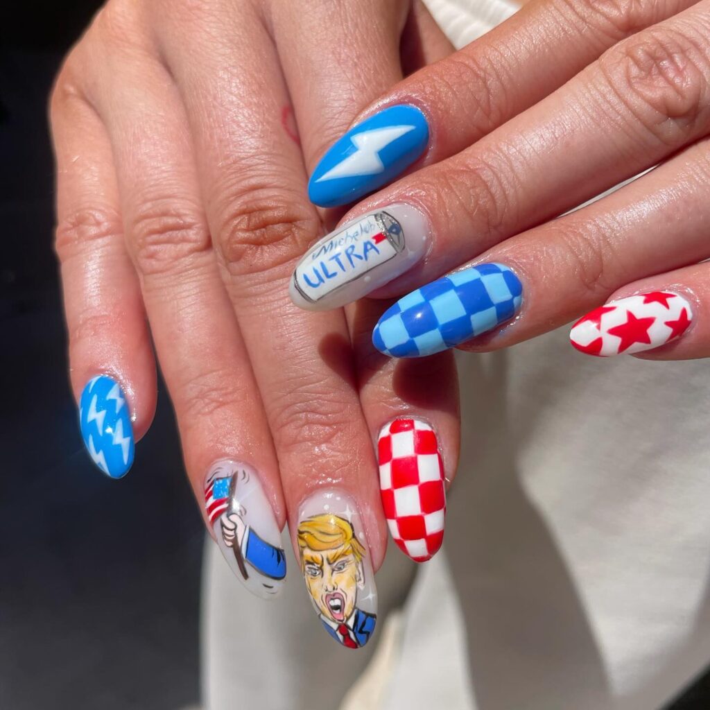 Pop Art Patriot nails