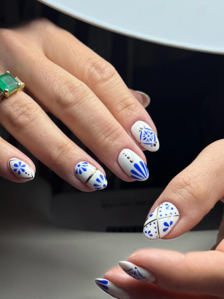 Blue Star Celestial nails