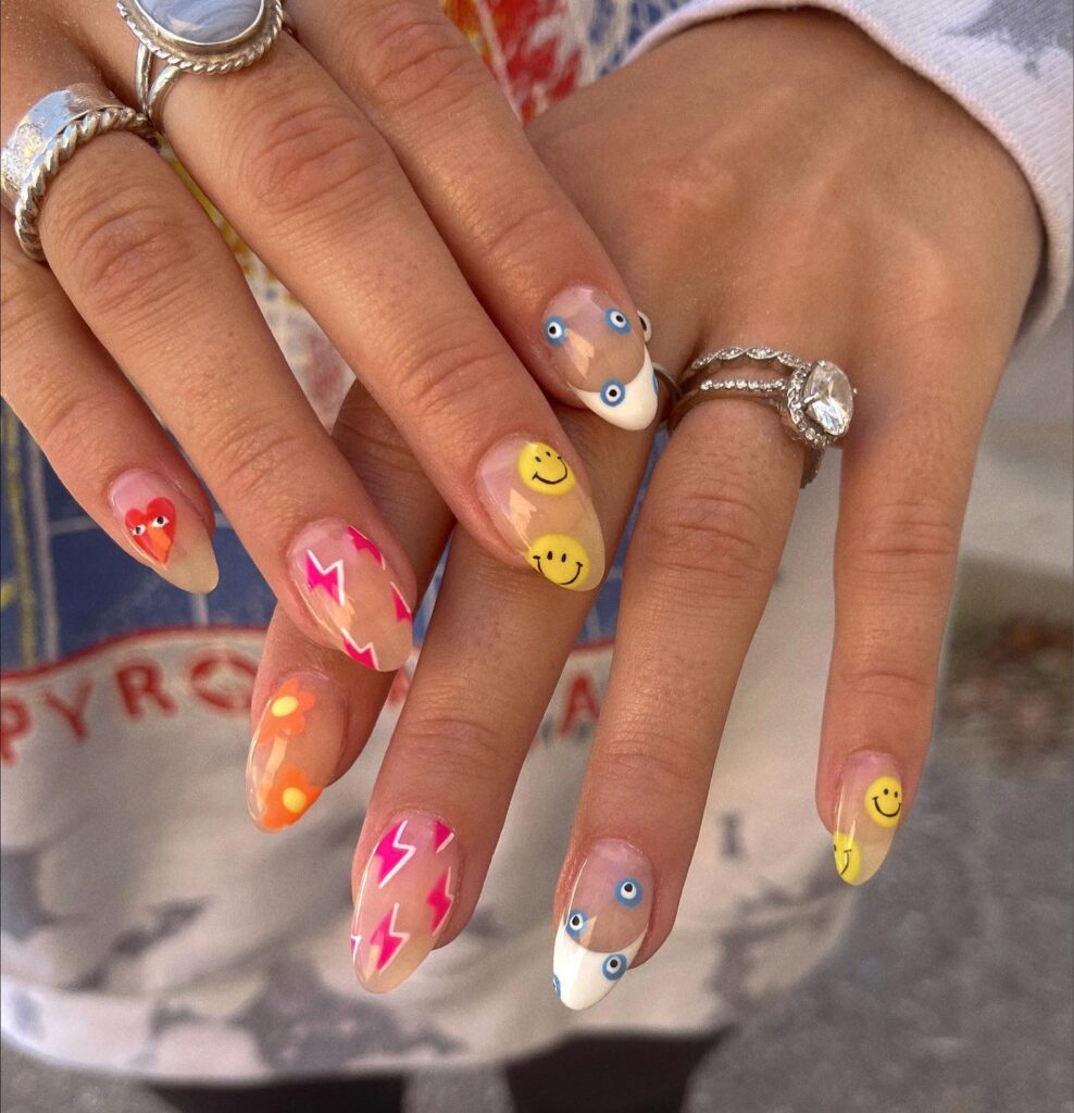 Y2K Icon Collage nails