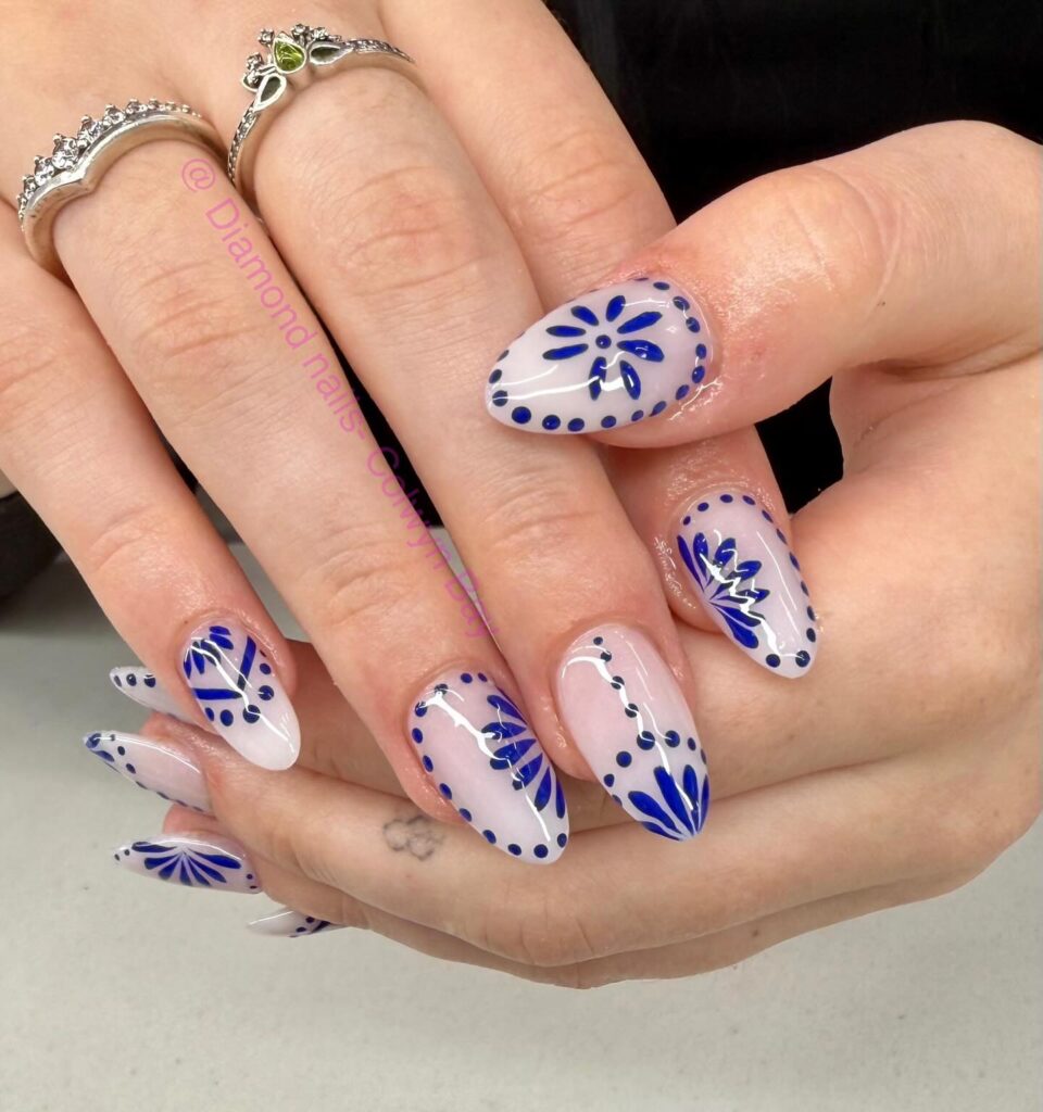 Cornflower Minimalist nails