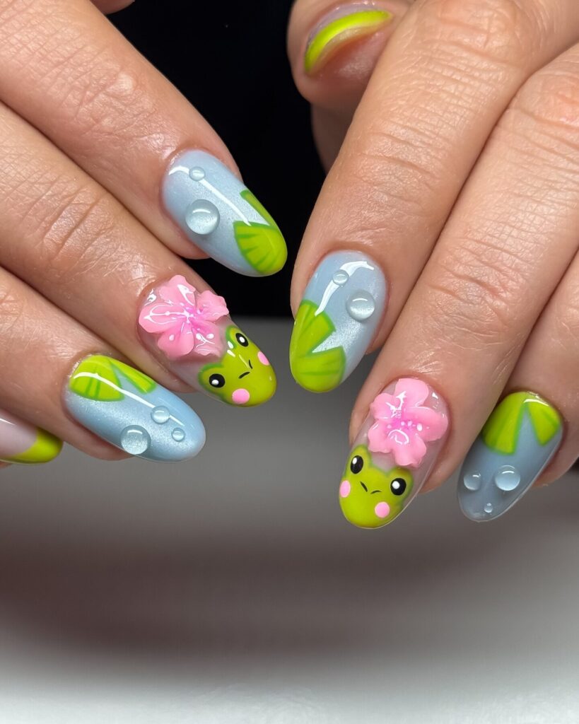 Lily Pad Dreams nails