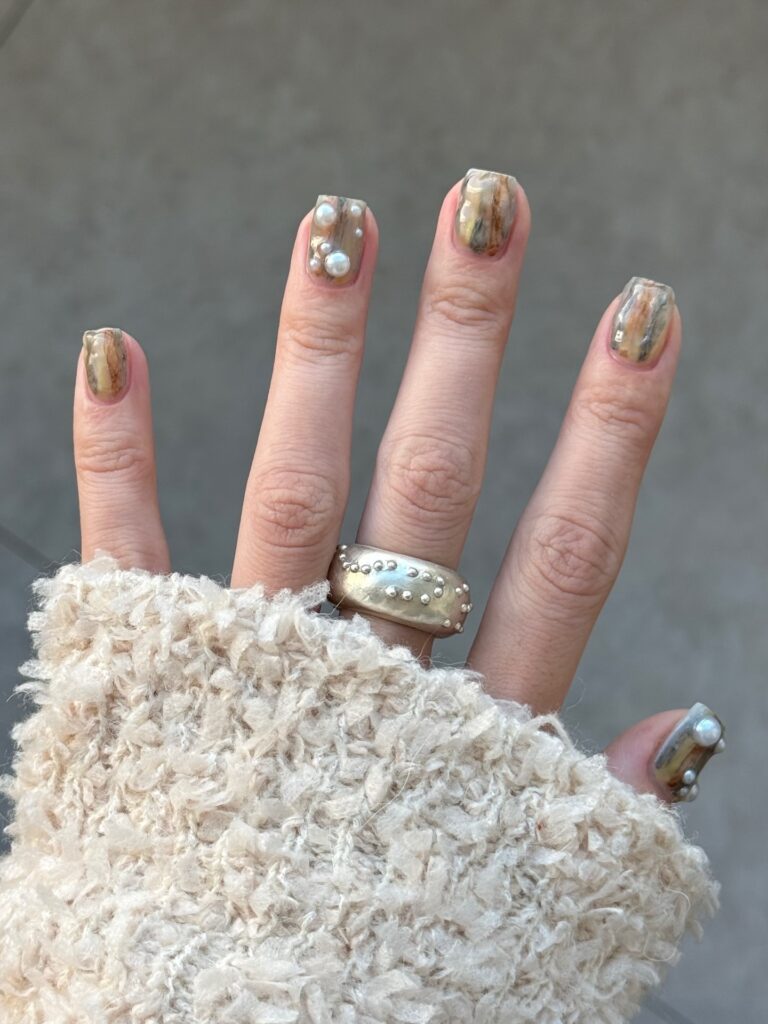 Stone & Pearl nails