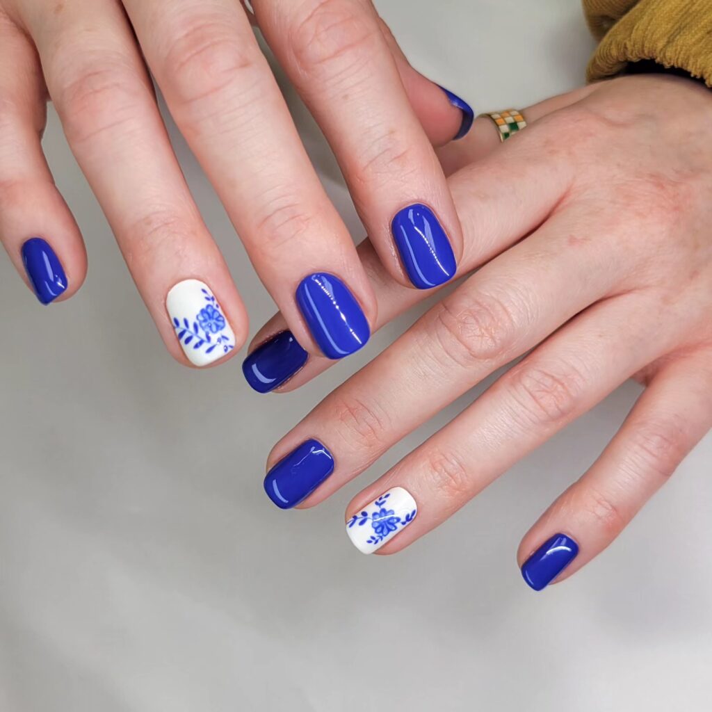 Blue Butterfly Wing nails