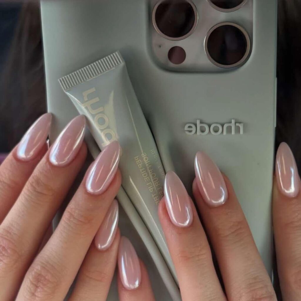 Milky Ballet Pink nails