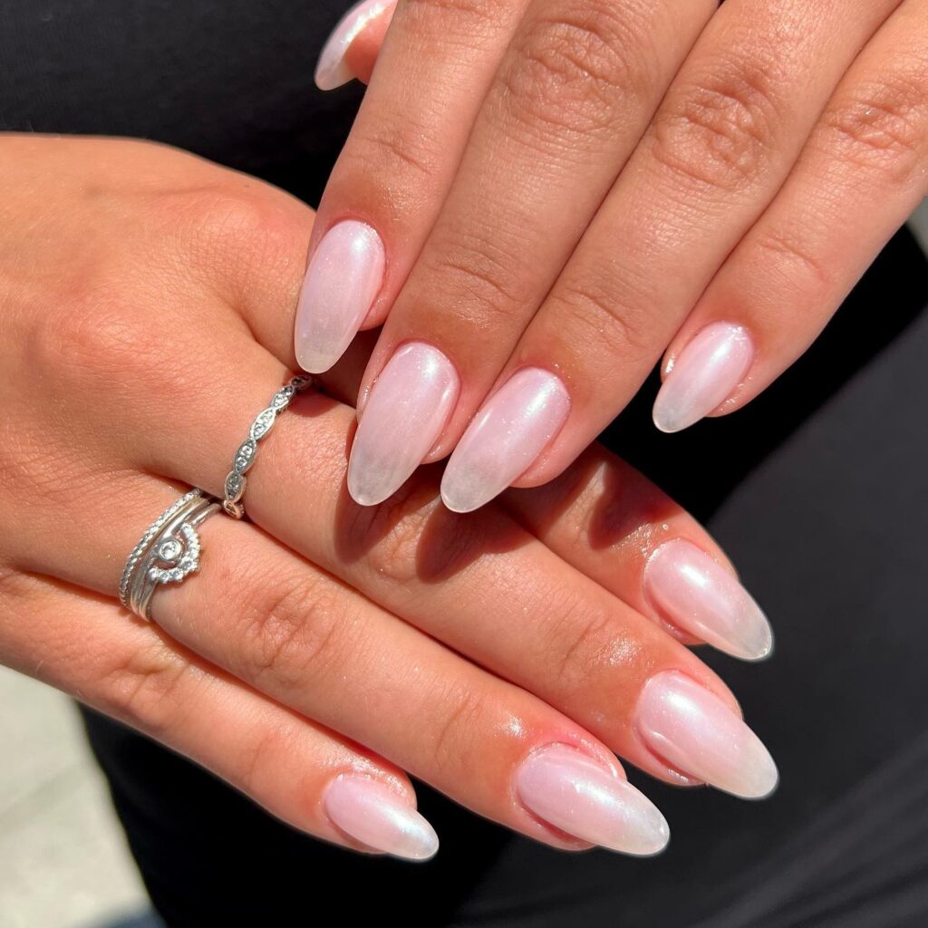 Soft Glazed Oval nails